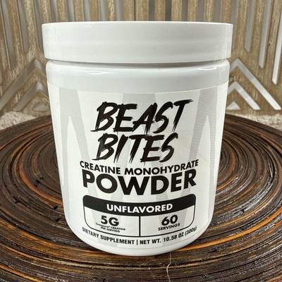 BEAST BITES Creatine Monohydrate Powder 60 Servings Dietary Supplement NEW