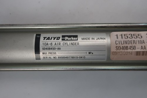 Taiyo 10A-6 SD40B450-AA Double Acting Pneumatic Cylinder 40mm 450mm 1mpa - Picture 4 of 5