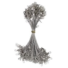 100 Pieces Anti Bite Steel Wire Fshing Lines Leaders with Swivels