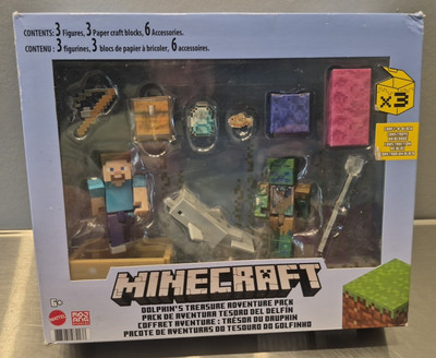 NEW Minecraft DOLPHIN'S TREASURE ADVENTURE PACK Steve Drowned