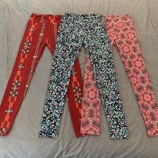 LuLaRoe Leggings Womens One Size Multicolor Floral Geometric Southwest Soft Lot