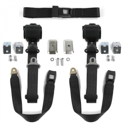 Desoto 1929 - 1945 Standard 3pt BK Bench Seat Kit w/Brackets 3 Belts 