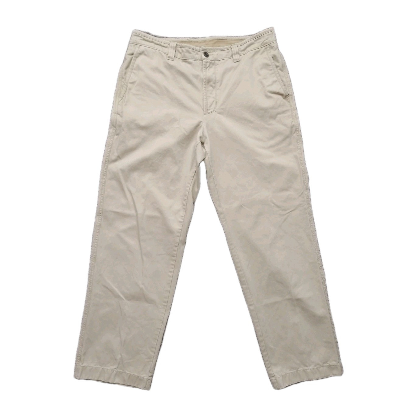 LL Bean Mens 35x32 Chino Pants Straight Heavyweight Cotton Comfort Casual Khaki
