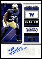 2018 PANINI CONTENDERS DRAFT AZEEM VICTOR 238 MT AUTOGRAPH RC WASHINGTON