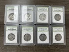 Lot of 8  US 90% Silver Walking Liberty Half Dollar 50c INB Capsule -B56