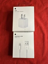 Apple Original Lightning to USB Cable (1m) + 5W USB Power Adapter – New in Box
