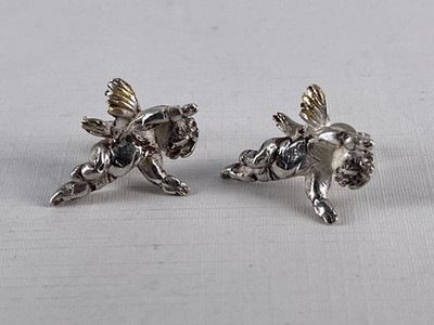 Vintage Ohrringe, Engel, 950 Silber (AT 468)