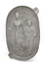 OH ! Vintage Naughty Risque Man Grabbing Lady Butt 3.5" X 5.5" Ashtray