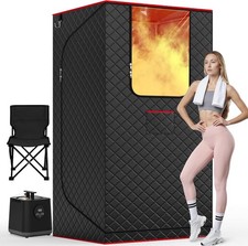 Upgraded Portable Steam Sauna for Home, Sauna Tent with 3L/1200W Steamer, XL Fol