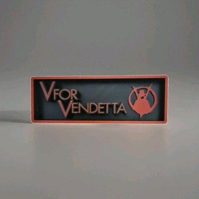V For Vendetta Logo Schild 16cm Nerd Kult Sammlung V For Victory Guy Fawkes