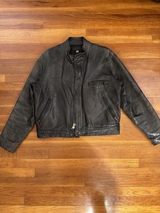 Champlain Leather ブラック レザーライダースジャケット 44 Champlain Leather | eBay
