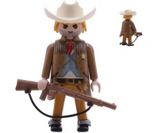 PLAYMOBIL FIGURE SHERIFF MARSHAL WESTERN COWBOY FOUR GUNMAN REF 9334