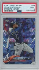 2018 Topps Chrome Sapphire Ronald Acuna RC #698 Photo Variations BGS 9.5 Braves