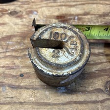 Antique Vintage Cast Iron Platform Scale Round Slotted Balance Weight 2#