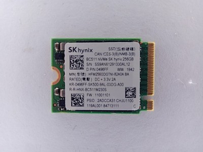 SK Hynix BC511 HFM256GDGTNI-82A0A 256GB 2230 M.2 NVMe Solid State Drive SSD