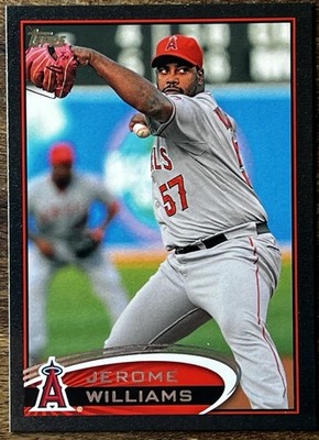 2012 Topps Update Black #US59 - Jerome Williams - #d /61 Los Angeles Angels