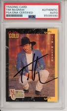 1993 Country Gold Tim McGraw Signed New Faces RC Card PSA DNA COA Autograph Auto