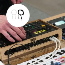  2 Pcs Modular Cable for Synthesizer Mono Wire Patch Cables Male to Connecting