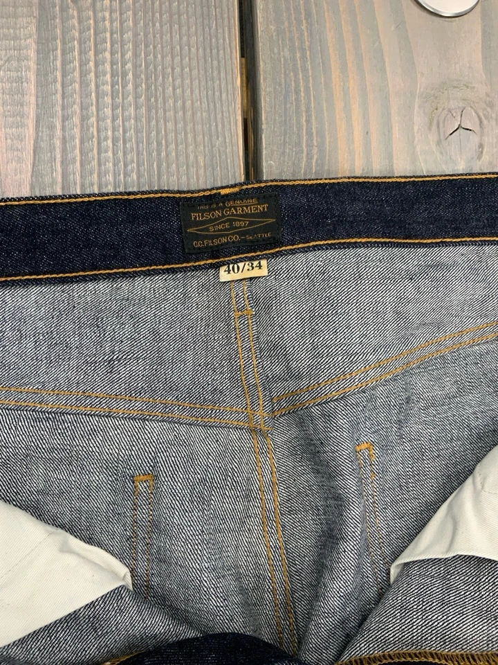 Men’s Filson Selvedge Rail-Splitter Jeans Raw Indigo 40X34 - Image 3 of 4