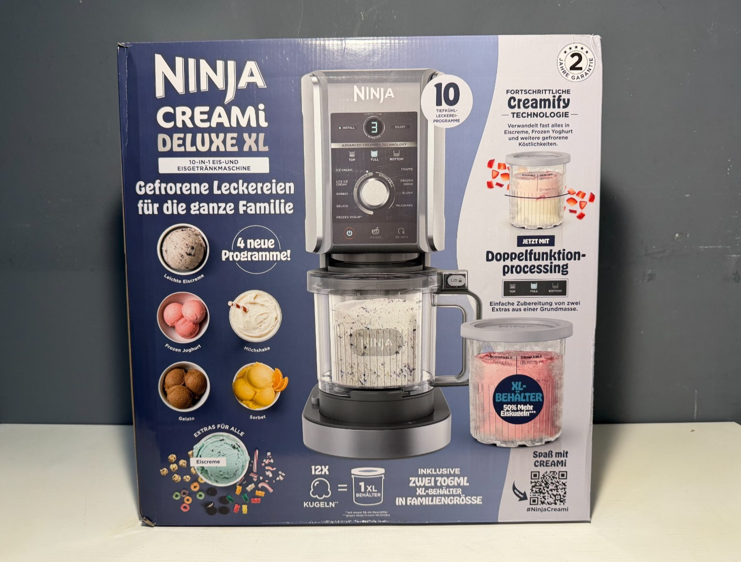 Ninja Silber/Schwarz Eismaschine Nc502eu 0,709 L 2-Fach-Schüssel Led 800 W Mit Rezeptbuch - Image 10