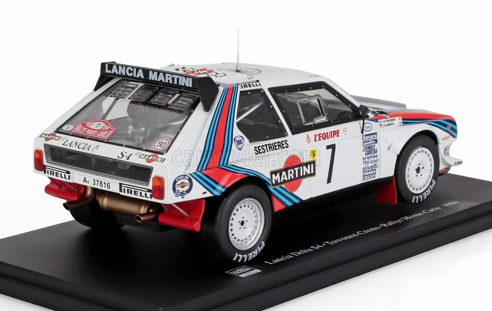 MODELLINO AUTO STATICO LANCIA DELTA S4 TOIVONEN RALLY MONTECARLO 1986 SCALA 1/24 - Immagine 2 di 3