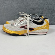 Brooks Nerve Track and Field Spikes Yellow with White Mesh Size 11 No Spikes