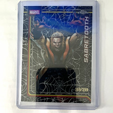 2026 Topps Chrome Marvel Sabretooth #144 Refractor Spider Web SP 369/399