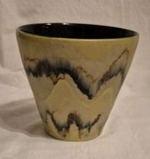 Übertopf Blumentopf D=14,4 cm 60er Jahre Gelb Verlauf Vintage  