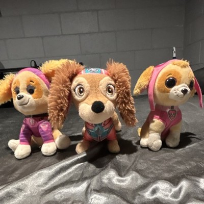 PAW Patrol Skye Plush Stuffed Animal Dog Toy Lot Brown Pink Small