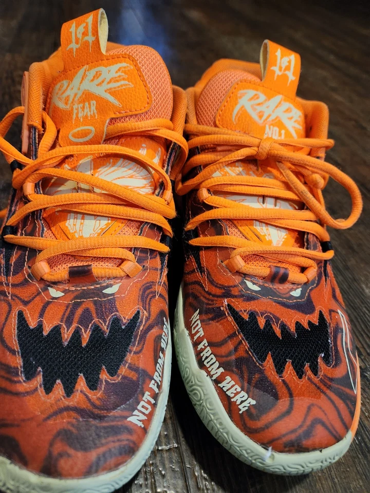 PUMA Kids Boys Mb.03 Halloween Basketball Sneakers Shoes - Orange size 7 - Image 2 of 4
