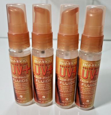 Lot of 4 Alterna Bamboo Color Care UV+ Fade Proof Fluide 1 oz Travel Trial Size