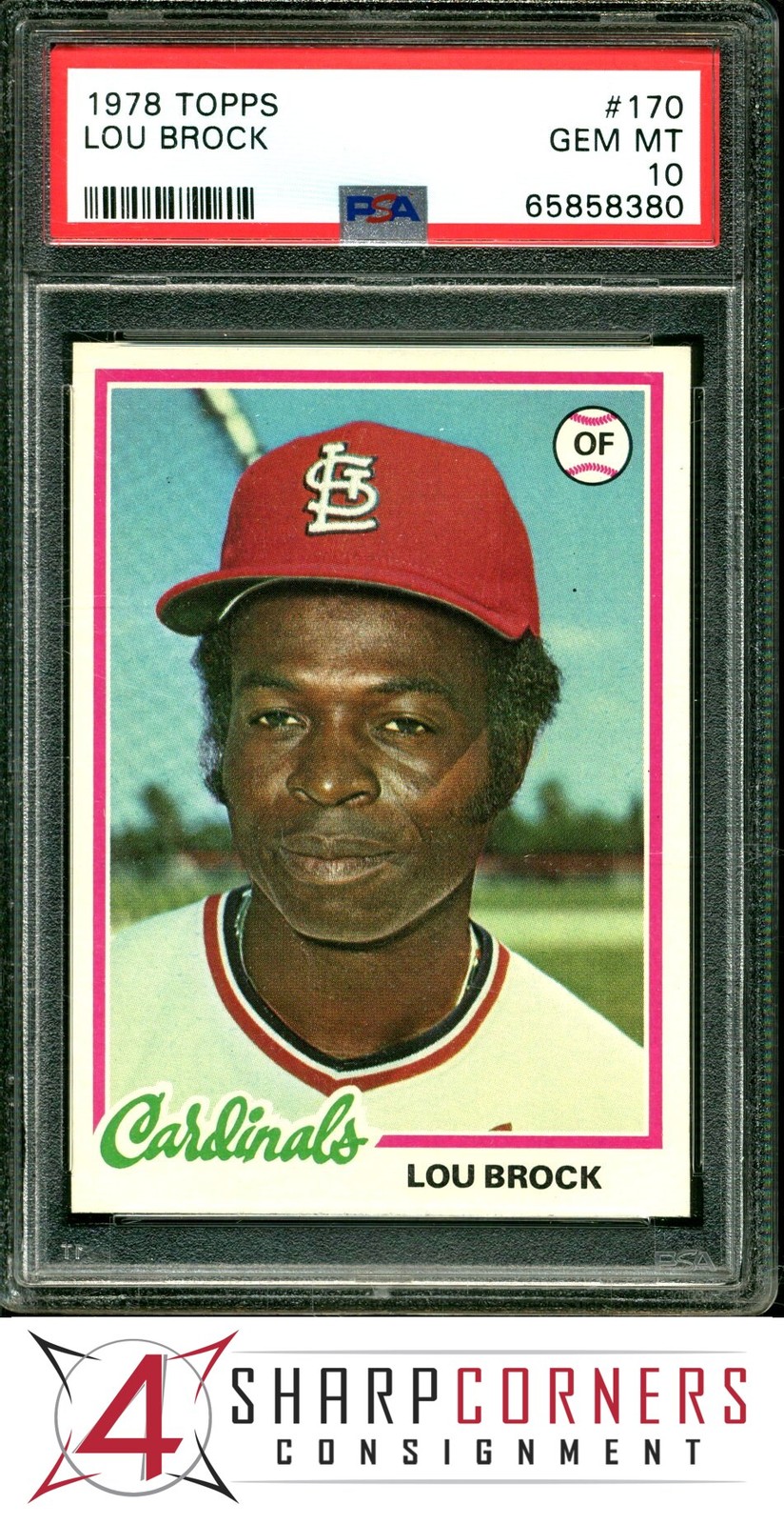 1978 TOPPS #170 LOU BROCK CARDINALS HOF PSA 10
