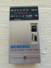 Vintage GE General Electric AM/FM Stereo Headset Radio 7-1600A 1/1 on Ebay WORKS