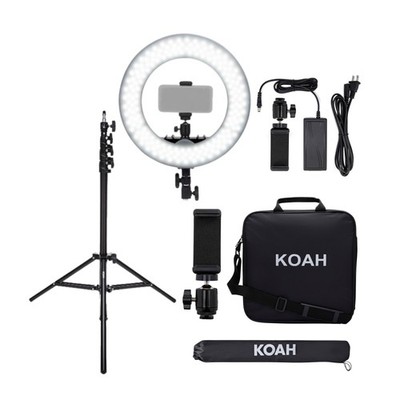 Koah SOL SPHERE 13-Inch 42W Dimmable LED Ring Light Kit with Air-Cushioned Stand