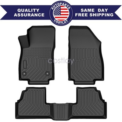 TPE 3D Floor Mats Liners Black For 2013-2022 Buick Encore & Chevy Trax 4-Door