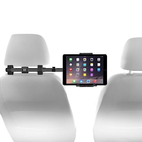 Tablet Holder for Car Headrest - Adjustable iPad Headrest Mount for Car Black - 第 4/7 張圖片