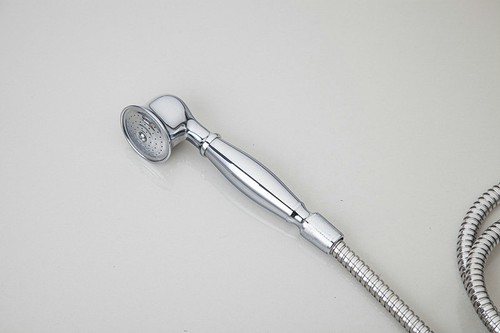Telephone Style Wall Mount Bathtub Faucet Chrome Brass 2 Handles Tub Mixer Tap - Picture 6 of 11