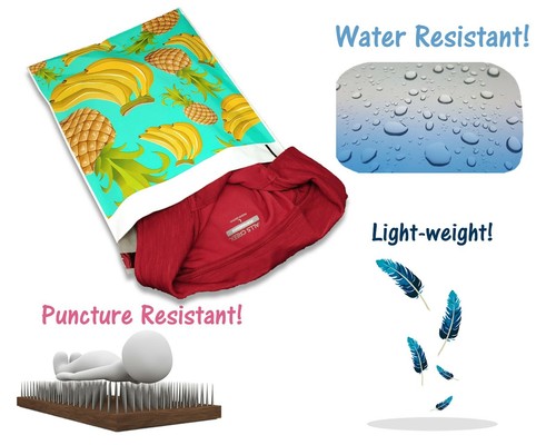 Poly Mailers 10x13 Tropical Theme Teal Pineapple Banana Shipping Mailing AQUA - Picture 26 of 108