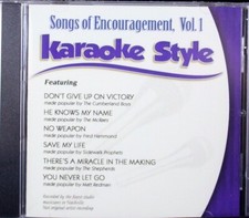 Songs of Encouragement Volume 1 Christian Karaoke Style NEW CD G Daywind 6 Songs