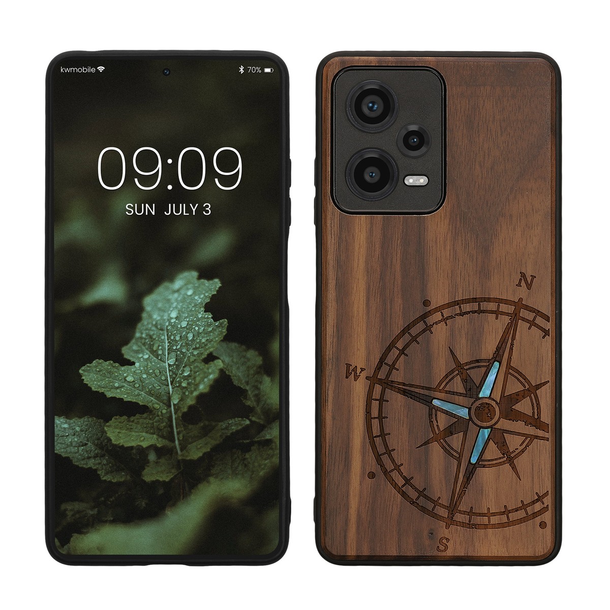 Coque En Bois Kwmobile Pour Xiaomi Redmi Note 12 Pro+ 5G – Protection Rigide