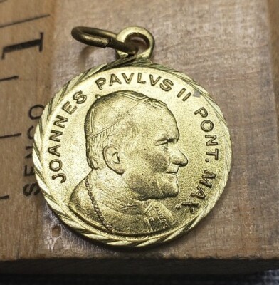 Vintage pendant medal Saint Pope John Paul II JPII G99 | eBay