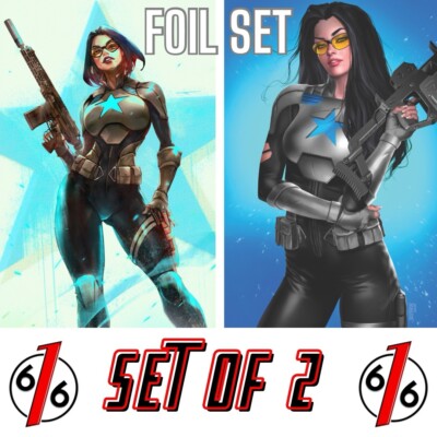   GI JOE #1-2 IVAN TAO & JOSH BURNS Virgin FOIL Card Stock Variant Set LTD 750