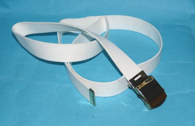 ROYAL NAVY US NAVY UNIFORM WEBBING BELT WITH BRASS COLOURED