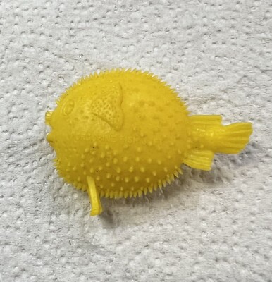 Deep Sea Creature 1968 MPC plastic cereal toy figure MARX Yellow PORCUPINE Fish