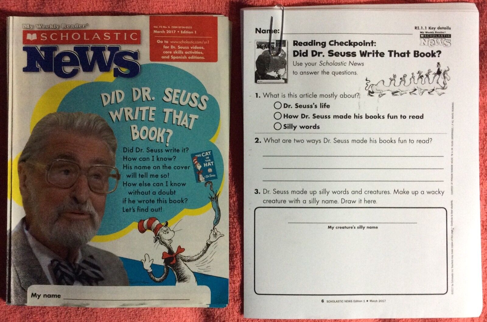 Scholastic News Suess News the Big issue