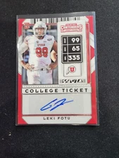 2020 Panini Contenders Draft Picks Football Leki Fotu RC Auto #292