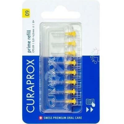CuraProx CPS09 Prime Interdental Brush Yellow 0.9mm - Pack Of 8 Brushes