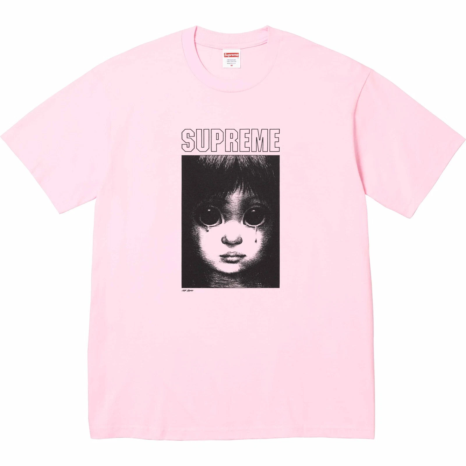 Tee shirt larme rose clair Supreme SS24 Margaret Keane taille XXL neuf EN MAIN