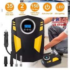 Car Air Tire Pump Inflator Compressor Digital Electric Auto Portable 150PSI 12V