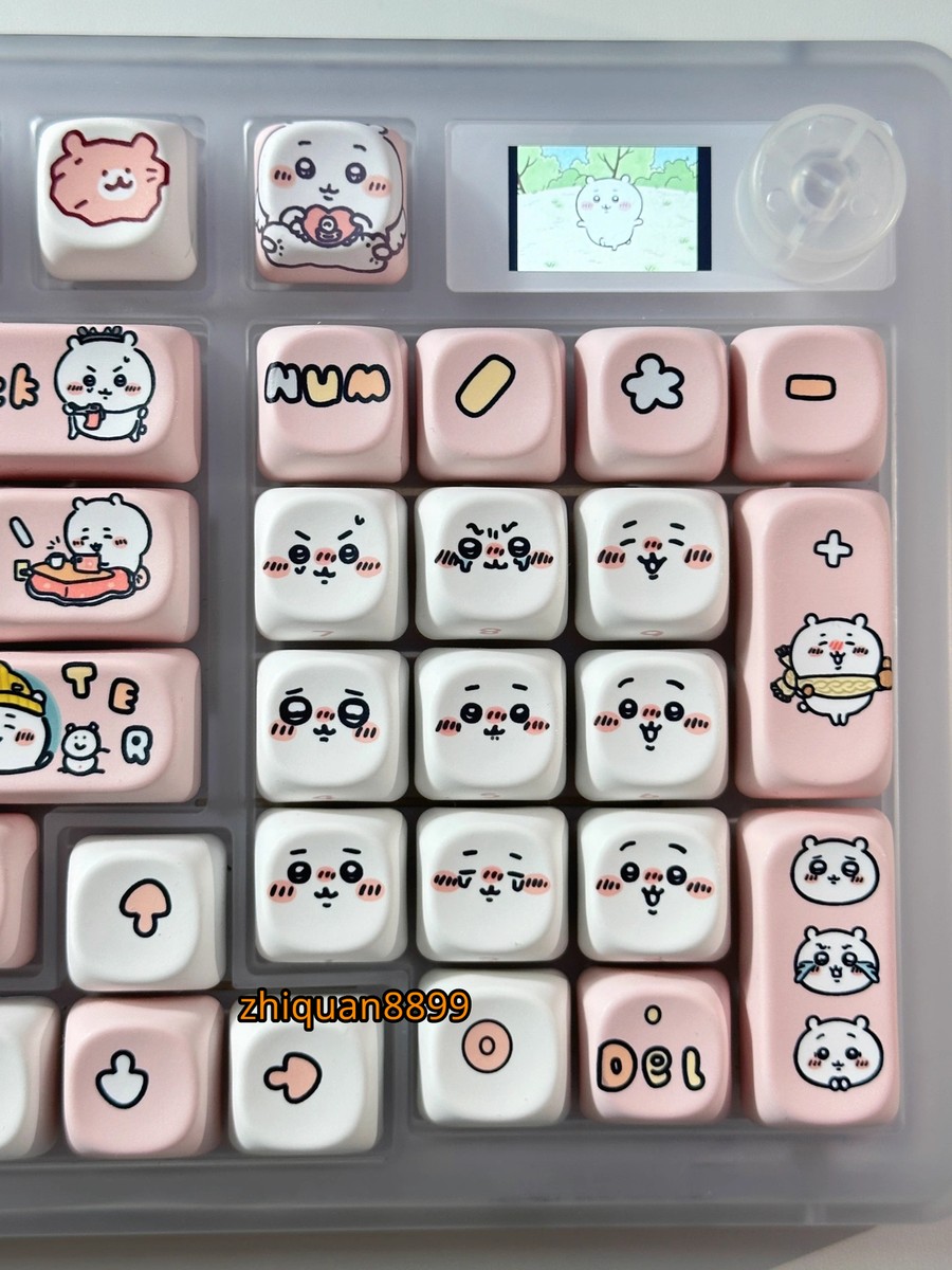 Chiikawa Pink White PBT Keycaps 131 Key Cap for MX